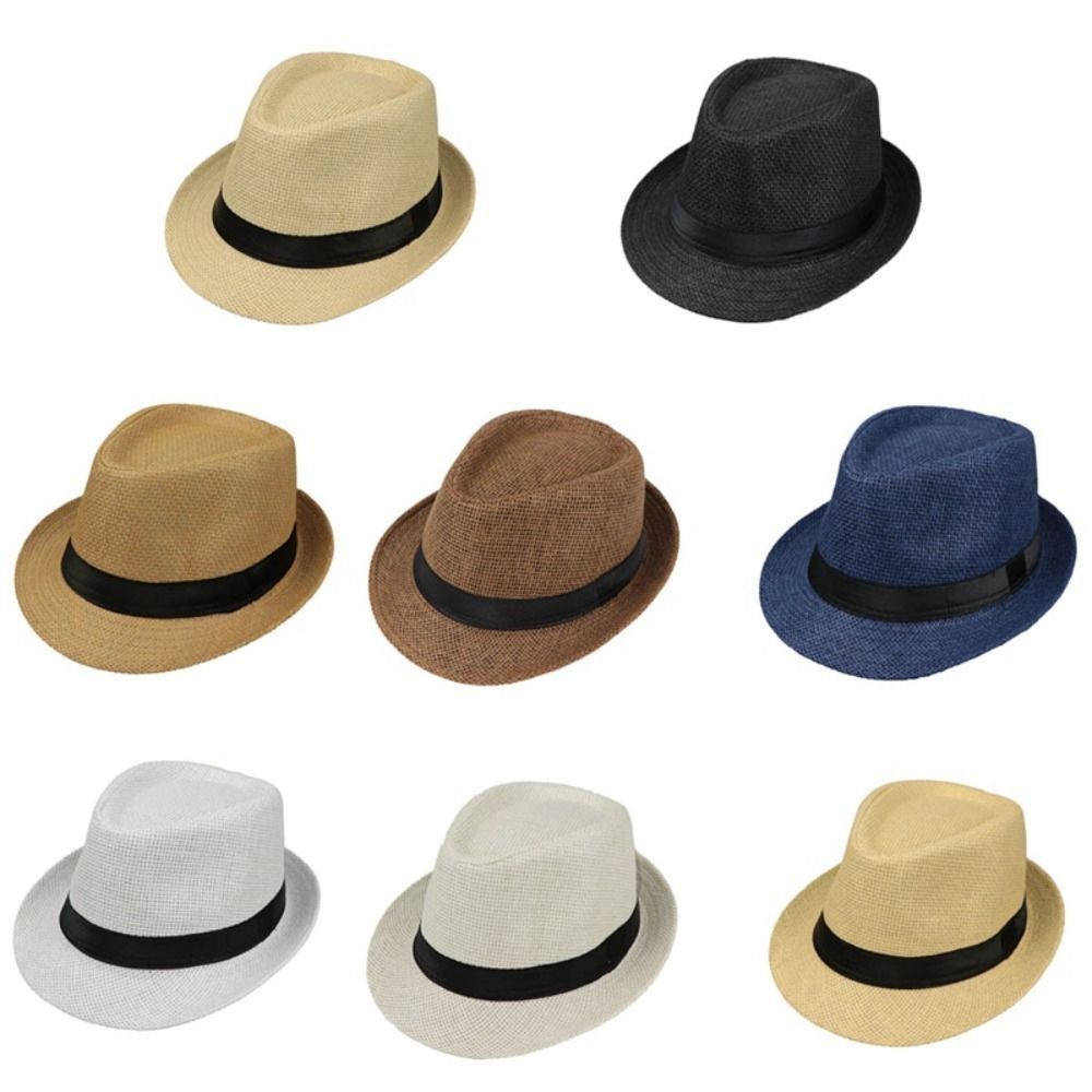 Bucket Hat Straw - Topi Musim Panas yang Dapat Disesuaikan,